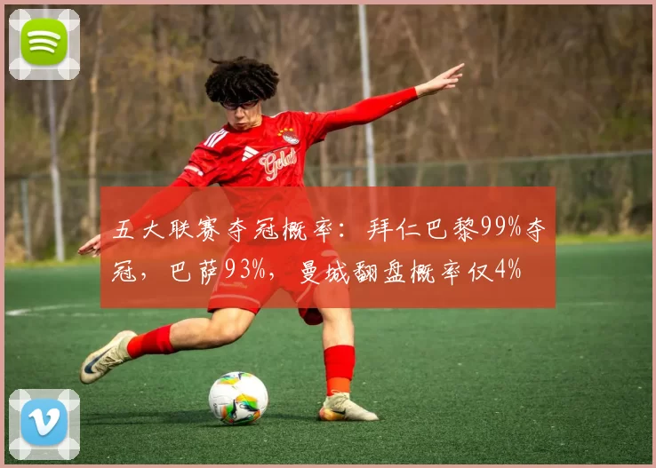 五大联赛夺冠概率：拜仁巴黎99%夺冠，巴萨93%，曼城翻盘概率仅4%